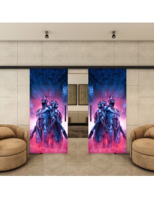 Glasschiebetür BLACK-LINE - Fotoprint Modell 87 | Glastuershop24