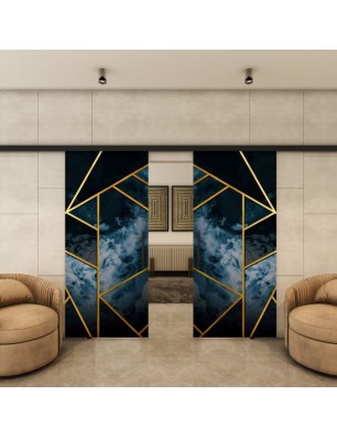 Glasschiebetür BLACK-LINE - Fotoprint Modell 91 | Glastuershop24