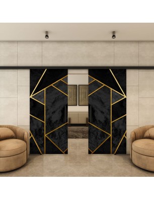 Glasschiebetür BLACK-LINE - Fotoprint Modell 92 | Glastuershop24