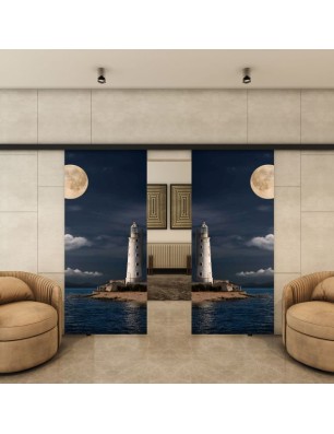 Glasschiebetür BLACK-LINE - Fotoprint Modell 121 | Glastuershop24