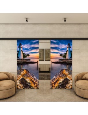 Glasschiebetür BLACK-LINE - Fotoprint Modell 142 | Glastuershop24