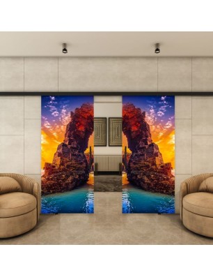 Glasschiebetür BLACK-LINE - Fotoprint Modell 176 | Glastuershop24