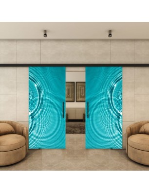 Glasschiebetür BLACK-LINE - Fotoprint Modell 190 | Glastuershop24