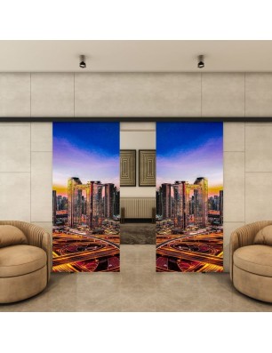 Glasschiebetür BLACK-LINE - Fotoprint Modell 207 | Glastuershop24