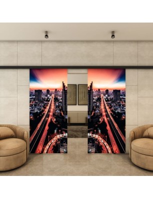 Glasschiebetür BLACK-LINE - Fotoprint Model 210 | Glastuershop24