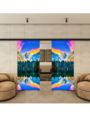 Glasschiebetür BLACK-LINE - Fotoprint Modell 321 | Glastuershop24