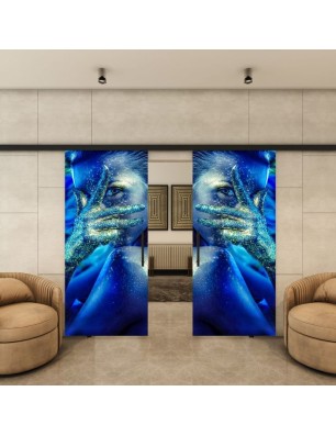 Glasschiebetür BLACK-LINE - Fotoprint Modell 351 | Glastuershop24