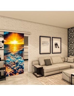 Glasschiebetür SLIM-LINE - Fotoprint Modell 127 | Glastuershop24