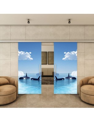 Glasschiebetür SLIM-LINE - Fotoprint Model 129 | Glastuershop24
