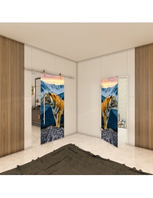 Ganzglastür Fotoprint Modell 244 mit Tiermotiv | Glastuershop24